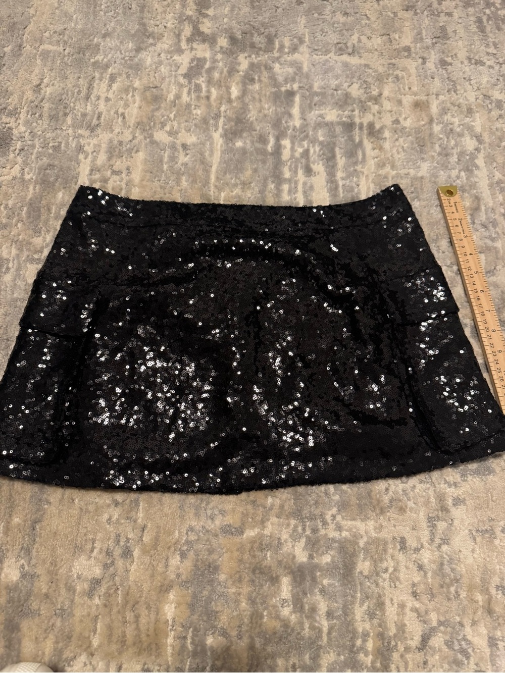 Black Sequin Mini Skirt - Elegant Party Skirt